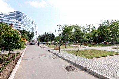 Фасад дома "Белый Парус" в Одессе на улице Литературная. 