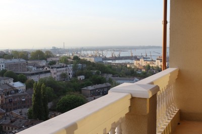 Вид на Морской Вокзал из квартиры на Греческой. 